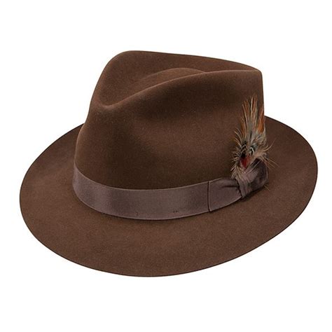 Stetson Benchley Beaver Fur Felt Fedora Delmonico Hatter Leather Hats Hats For Men Stetson Hat