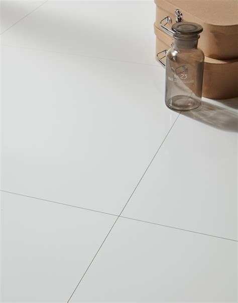 White High Gloss Tile Effect Laminate Flooring – Flooring Site