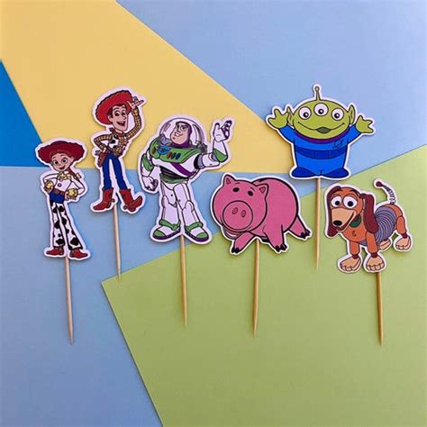 Toy Story Cupcake Cake Topper Woody Buzz Lightyear Jessie Etsy