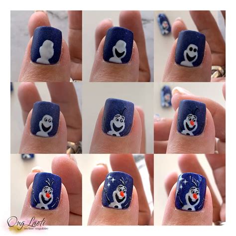 Olaf Nailart Tutoriel Ongles Nail Art Olaf