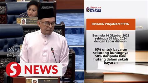 Budget 2024 Up To 15 Discount For PTPTN Repayments YouTube