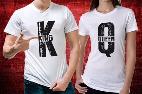 King Queen Matching T Shirts Couples T Shirts Cool Tees