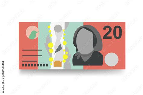 Australian Dollar Vector Illustration. Australia money set bundle ...