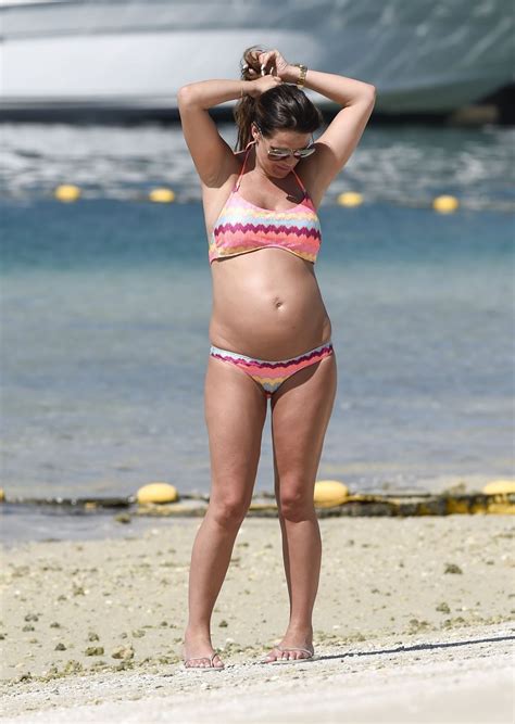 Pregnant Danielle Llloyd In Bikini On The Beach In Dubai