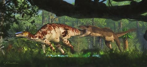 Edmontosaurus Tyrannosaurus By Paleoguy On Deviantart