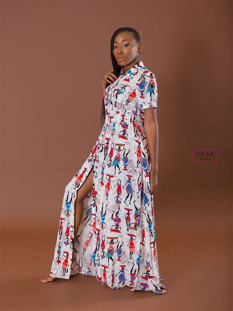 The Kiki Maxi Shirt Dress By Tribe Of Dumo African Fashion Dresses