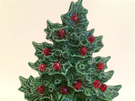 11 Inch Holly Christmas Tree Clay Forge