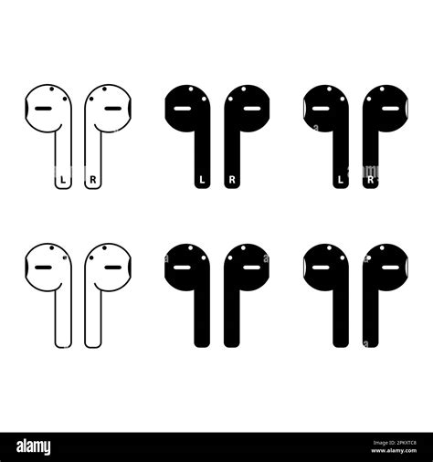 Set Of Earphones Music Flat Icon Sound Technology Device Sign Web