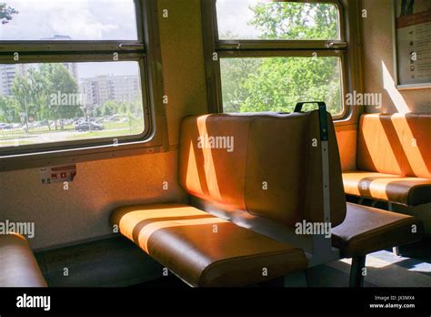 Interior of a railway carriage, Riga, Latvia Stock Photo - Alamy