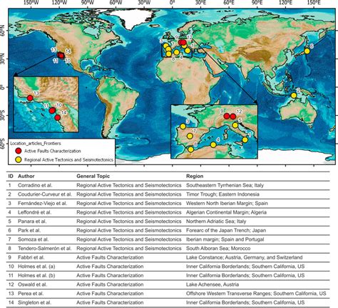 Frontiers Editorial Submarine Active Faults From Regional