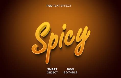 Premium Psd Spicy 3d Editable Text Effect