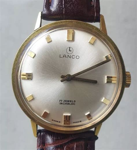 OROLOGIO LANCO MECCANICO A Carica Manuale 17 Rubini Incabloc Mod Super