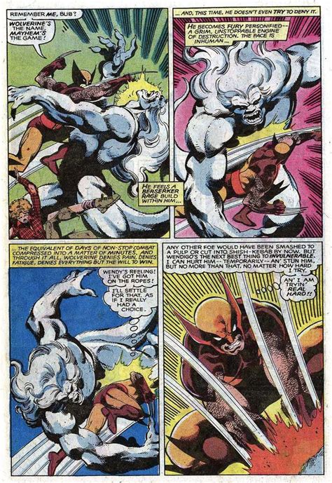 Wolverine Vs Wendigo The X Men Vol 1 140 Comic Books Art Jack