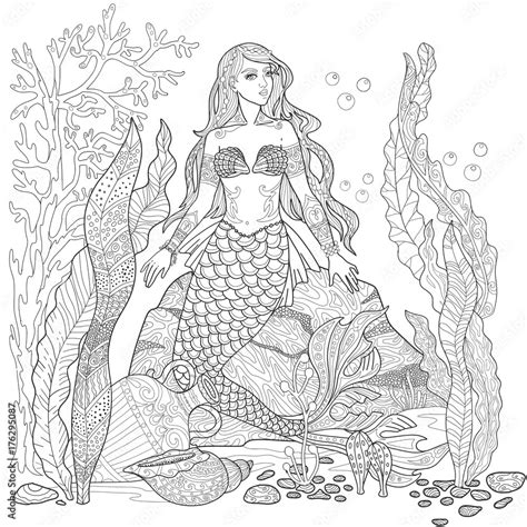 Adult Coloring Pages Mermaids