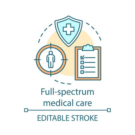 Volledig Spectrum Medische Zorg Concept Icoon Gezondheidszorg