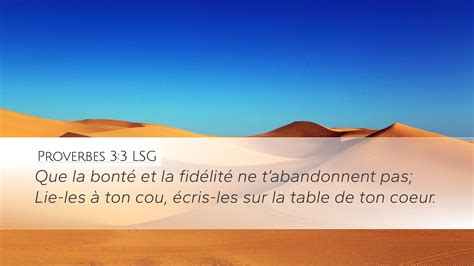 Proverbes Lsg Desktop Wallpaper Que La Bont Et La Fid Lit Ne T