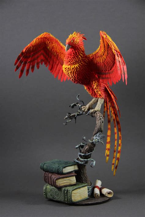 Fawkes phoenix Dumbledore (Harry Potter sculpture) by ColibriWorkshop on DeviantArt