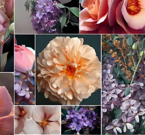 Premium AI Image Flowers Moodboard 5