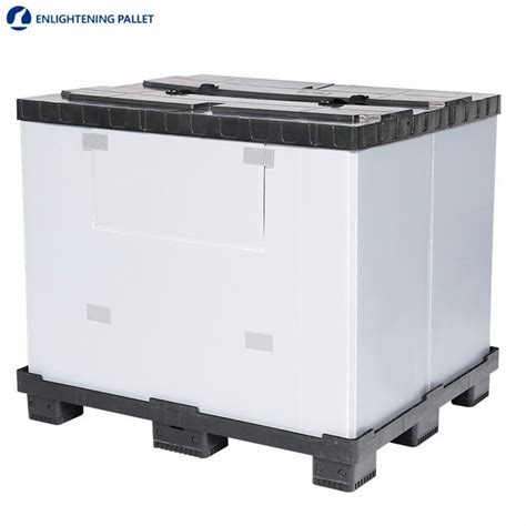 Caja Plegable De Cartón De Plástico Gaylord Con Tapa Y Cerradura