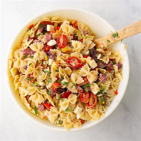 Italian Bow Tie Pasta Salad Easy With Zesty Dressing Amiras Pantry