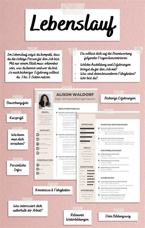 Lebenslauf Vorlage Modern Deutsch Word PowerPoint OpenOffice Canva