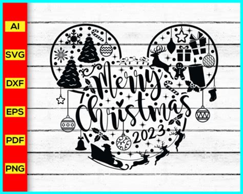 Merry Christmas 2023 Svg, Santa Claus Svg Png silhouette, Disney Chris ...