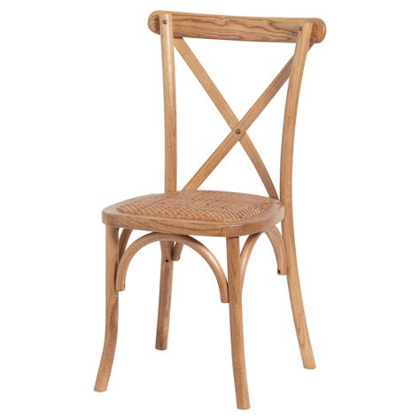 Light Oak Cross Back Dining Chair Wholesale By Hill Interiors