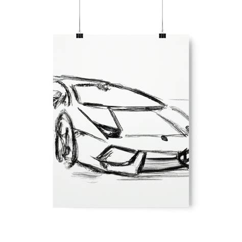 Lamborghini Hand Drawn Sketch Poster - Etsy