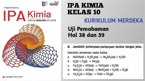 20 Soal Kunci Jawaban Kimia Kelas 10 SMA Semester 2 Dalam Persamaan