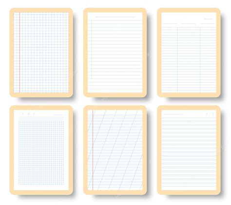 Premium Vector | Notebook a4 blank grid square cell lined paper sheet ...