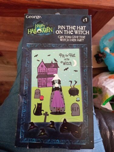 Pin The Hat On The Witch Halloween Game New Ebay