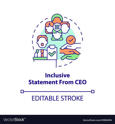 Inclusive Statement From Ceo Concept Icon Vector Image