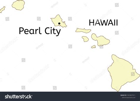 Pearl City Census-designated Place Location On Stock Vector (Royalty ...