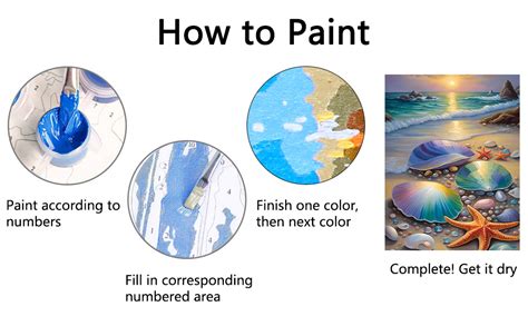 Eimivrc Paint By Numbers Kit For Adults Seashell Paint By