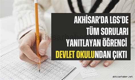 Manisada 2023 LGSde tam puan alan öğrenciler açıklandı Eğitim