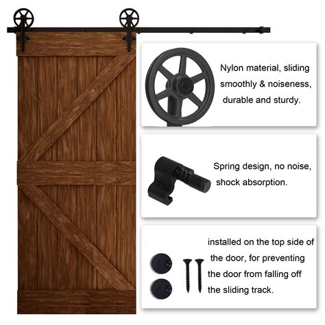 Supply 4 20ft Sliding Barn Door Hardware Kit Big Spoke Wheel Airplane