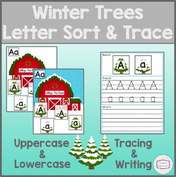 Winter Trees Letter Sort Trace By Zayzee S Classroom Tpt