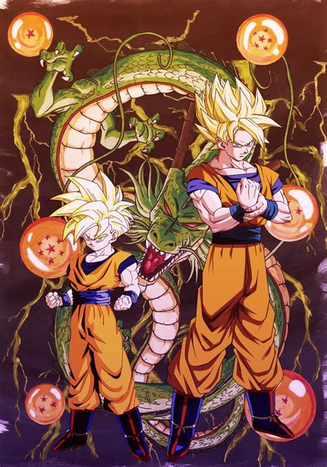 Super Saiyan Goku and Gohan by Nakaso on DeviantArt