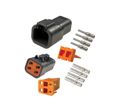 Dtp Series Deutsch Plug And Receptacle Connector Kit Size Contacts