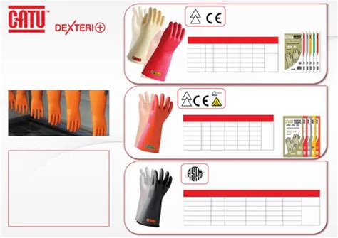 Plain Latex Catu Electrical Safety Gloves Size M L Model Name Number