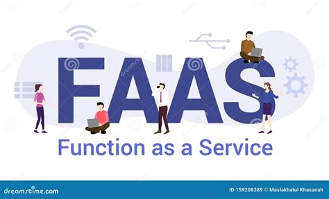 Faas Funciona Como Un Concepto De Servicio Con Palabras Grandes O Texto