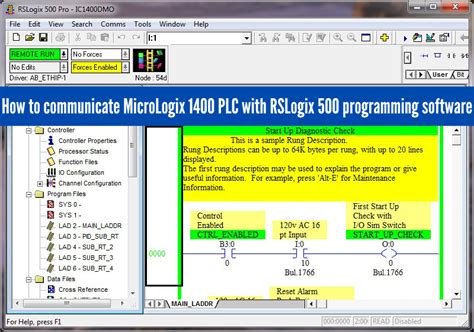 MicroLogix 1400 PLC with RSLogix 500 programming software