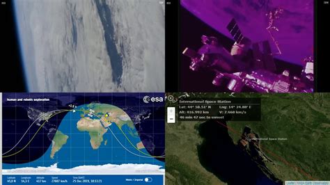 Passing Over Europe International Space Station Nasa Live View With