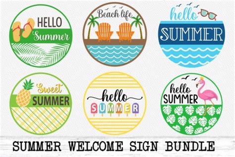 Summer Welcome Sign Bundle Graphic by Creative Design 12 · Creative Fabrica