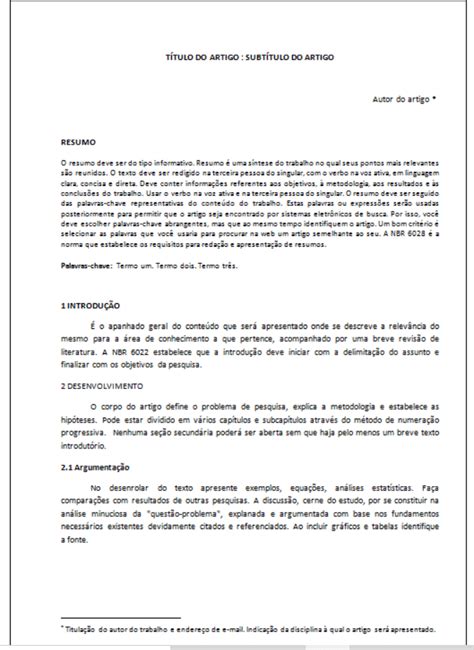 Artigo Científico Tipos Estrutura Formatação Modelos