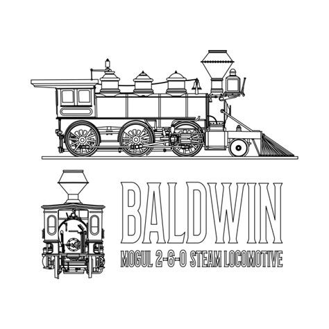 Baldwin Built 2 6 0 Mogul Steam Locomotive Train Engine Blueprint