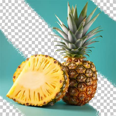 Fond Transparent Avec Des Tranches D Ananas Psd Premium