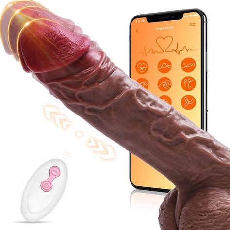 22CM Realistsche Dildo 9 Vibrationen mit Stoßfunktion vibrator Penis G