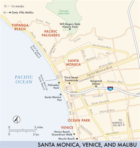 Map of Santa Monica and the Beaches | Santa Monica and the Beaches ...