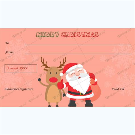 50 Christmas T Certificate Templates For 2022 Word Pdf